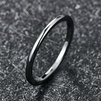 Tungsten prstenovi za unise srebrne slatke tanke vjenčane trake 6-12