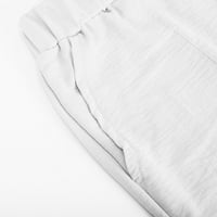 Ženske ljetne hlače Ženski povremeni čvrsti srednji struk džep labavi splitske hlače za ledene svile