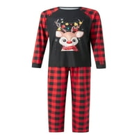 MA & Baby Christmas Family Pijamas Set za žene Muška djeca Dječja karirana Xmas PJs Spavaće odjeće
