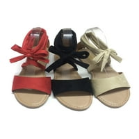 Ymiytan Open Toe čipka za gležnjače Smarp Summer Beach Sandale za žene