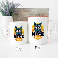 Personalizirana lijepa maca Retro CAT poklon za ljubitelja mačića s keramičkom novoj kafićem, čaj za