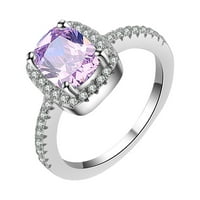 Keusn Square cirkon i dijamantni prsten za žene modni nakit Popularni dodaci za suprugu