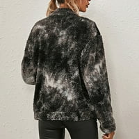 Voncos lagane jakne za žene čišćenje - casual plus veličine tiskana odjeća labavi modni kaputi crni