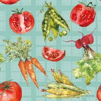 Veggie Market uzorak IB Poster Print by Anne Tavoletti