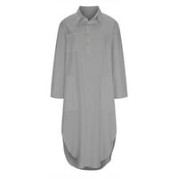 Kayannuo haljina za žene V-izrez dugih dugih dugih haljina za žene čišćenje ženskih modnih džepova s