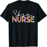 Slatka BSN medicinska sestra diplomska diplomska leopard Bachelors Nursing majica Crni medij