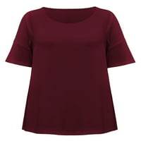 Bomotoo dame prevelike majice za žene na plaži Ležerne prilike kratkih rukava SRPING bluza