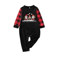 Crno i crveno plaćeno plaćeni božićni pidžami podudarajuće setove smiješne porodice Božićne PJS meke ugodne košulje i hlače