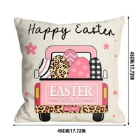 Navlake za jastuk Proljeće Uskršnji jastuk pokriva zečje dekorativno bacanje jastuka navlaka za seosku