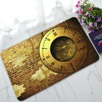 Steampunk Clock Design Doormat ulazne propise Područje rupa Podna prostirka Početna Dekor 23,5x