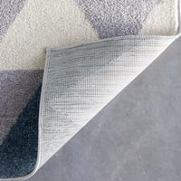 Mystic Nova siva moderna geometrijska 7'10 9'10 tepih za nevolje u FT 10
