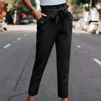 Gacuw Cargo Hlače Žene Redovne fit duge hlače Povucite na salonske pantalone Duksevi Ležerne prilike