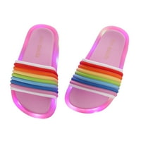 Djevojčica Toddler Neklizaju zatvoreni papuče Tuš Sliper Rainbow Svjetlo Papuče Djevojke tenisice, veličina
