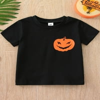 Thefound Toddler Baby Girl Boy Halloween odjeća s kratkim rukavima Majica pukotine