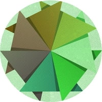 Ahgly Company u zatvorenom okruglom uzorak zeleni tepih za zelene površine, 5 '