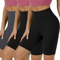 Bikerske kratke hlače za ženske kratke hlače sa visokim strukom za žene joge hlače meka neprozirna