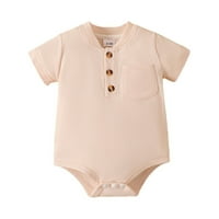 Toddler Baby Girls Penjačka odjeća Čvrsta proljetna ljetna kratka rukava Tulle Roman BodySuit odjeća za 6 mjeseci