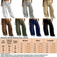 Prednjeg swwalk ženske hlače za ženske gaggy široke noge hlače labave pantalone lagane sive s