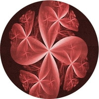 Ahgly Company u zatvorenom okruglom uzorkovnom grejpfrut crvenim prostirkama crvenih površina, 8 'krug