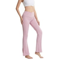 Ženske bootcut joga hlače - bljeskalice za žene visokog struka Crossover Workout Lounge Bell donje jazz
