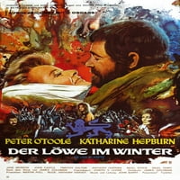Lav u zimskom centru s lijeve strane: Katharine Hepburn Peter O'toole Movie Poster Masterprint