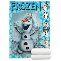 Frozen Olaf Fleece pokrivač, -ly svilenkasta meka plišana topla pokriva za jesen zim