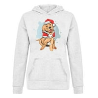 Njoeus Hoodies ženske pad vrhova ženske casual dukseve Jumper Top Dame Božićni pas Ispis dukserice za