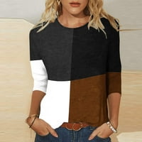 Floleo Trendy ženske vrhove plus size Majice Labavi bluza Oblasni modna tiskana majica Srednja rukava