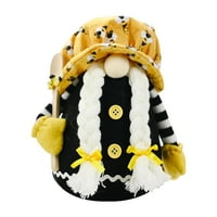 Okrugla dno plišana kolekcija Početna Seoska kuća Kuhinja Bumble Bee Gnomes Švedski proljetni ukrasi Med Bee Chef Hat