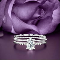 Prekrasna jedinstvena Art Deco 2. Karat ovalni rez dijamantski prsten za angažman, vjenčani prsten,