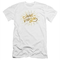 Trevco Jane The Virgin & Golden Logo Premium platnene na vrhu Slim Fit 30- HBO majica kratkih rukava,