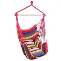 Hammock stolica Viseći sjedalo za sjedalo za užad za unutarnju vanjsku, čvrst pamuk tkanje visećih ljuljačkih,