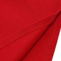 Fsqjgq haljina haljina ženska linija vintage pune boje patchwork primanje struka velika ljuljačka haljina suknja crvena veličina l