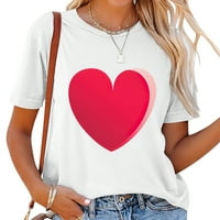 Crveno srce ljeto moda Ženska kratka rukava Grafička majica Nacionalna banana Split Day Pokloni