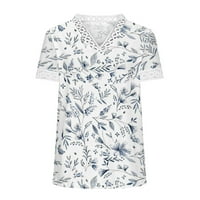 Olyvenn ženska tunika grafička bluza košulja trendy izlazi modni kratki rukav tees vintage cvjetni ljetni