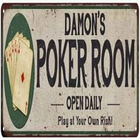 Damon's Poker soba metalni znak igre Decor 106180048102
