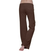 Plus size joga hlače za žene ravno svjetlo svjetla Comfy Workwout Cargo Pant pantalone Cargos sa više