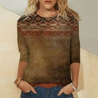 Umitay ženska modna casual tri tromjesečna rukava za pulover za okrugli vrat