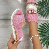 Homodles Žene Udobne sandale za klin u cipelama debela Sole Dression New Wedges Hot Pink Veličina 7