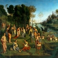 Alegorija suda Isabella d'Este od Lorenzo Costa, stariji ,, Francuska, Pariz, Musee du Louvre Ispis