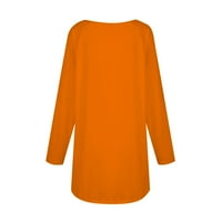 Podplag ženske pulover u boji na vrhu duksela s dugim rukavima s dugim rukavima plus veličina labavih bluza