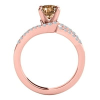 Mauli dragulji za angažovanje prstena za žene 1. Carat morgatit i dijamantski dvostruki prsten za zaručnika