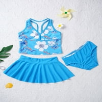 Aislor Kids Girls Tankini setovi Ljetni kupaći kostimi kupaći kostimi sa kupaćim suknji