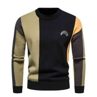 Muški džemper moderan fit džemper pulover radna posada vrat mens kardigan džemper crna 2xl