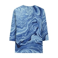 Gotyou ženski vrhovi casual tunika kratkih rukava Graffiti Tie-obojen Print Modni majica Bluze Lagani ljetni vrhovi