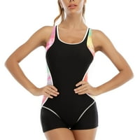 Plus size kupaći kostimi Jedan ženski sportski kupaći kostimi Konzervativni blokiranje boje seksi kožu bez leđa