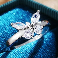 Prstenovi za žene Modni ženski leptir cirkonijski dijamantni prsten za angažman vjenčani prsten