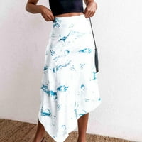 Žene Ljeto Modni ispisani povremeni asimetrični Split Slim midi Maxi Party suknja za odmor žensko-dnevno