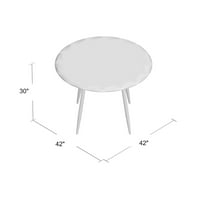 Rio Pinar Puno drva okrugli trpezarijski stol, sakrivši: Ne, tablice uključuju: da