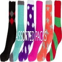 Sakkas Super Soft Slip nejasne paketne čarape za gležnjeve - svijetle čvrste asst boje - 9-11